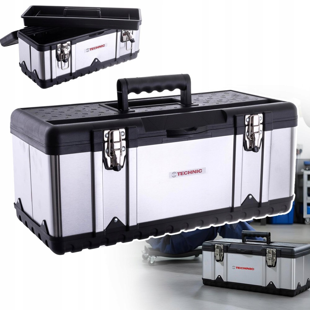 INOX metal tool box 57cm for stainless steel tools
