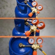 Reducer 2083 voor propaan (2-manom.) MAXI Messing