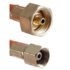 Manguera de propano 5M a quemador con tuercas de 3/8 "- W21,8x1 / 4" LH (cilindro grande)