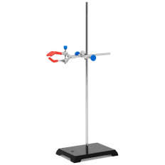 Supporto da laboratorio treppiede con 1 manico 0-85 mm