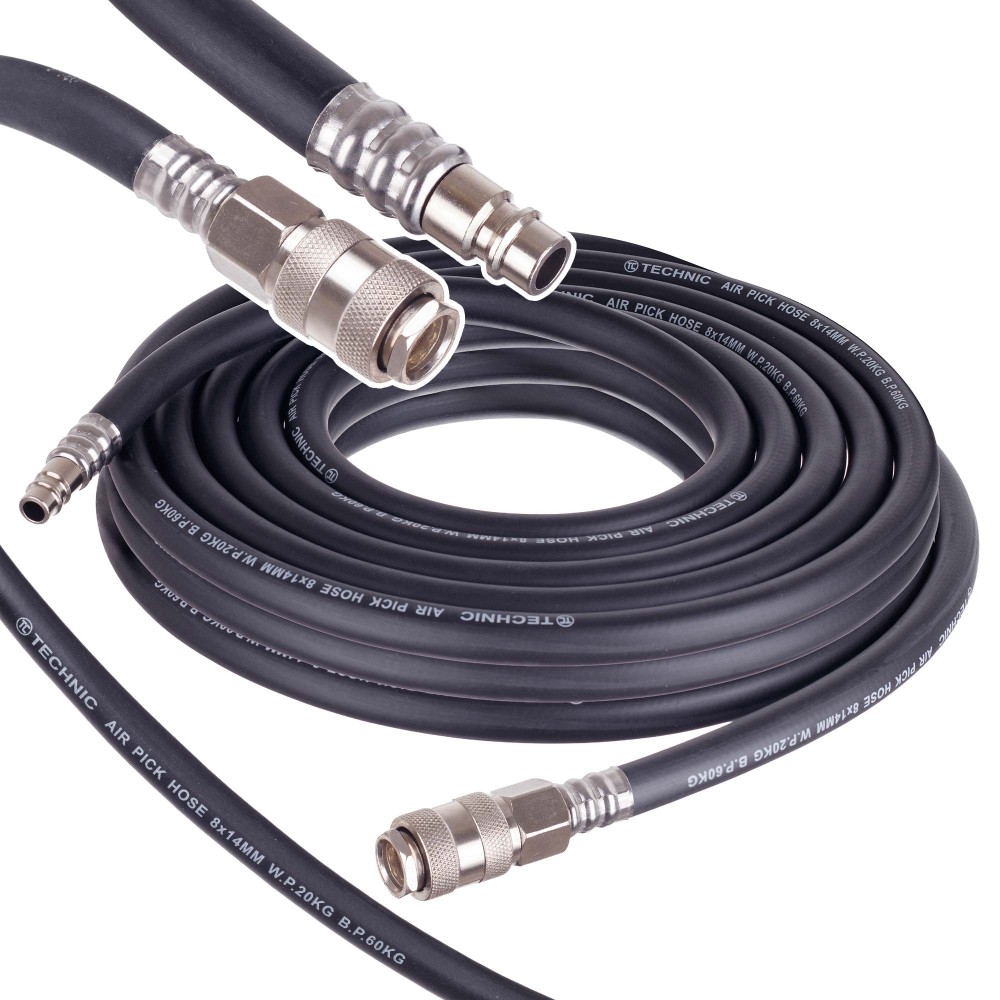 5m 20bar pneumaatilise vooliku kummist elastne 8x14mm kompressorile