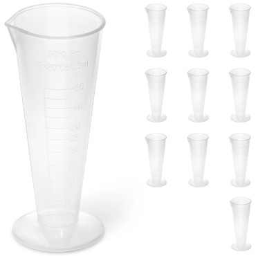 Plastmasas laboratorijas vārglāze ar skalu 50 ml - 10 gab.
