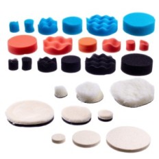 Szlifierka Polerka Pneumatyczna Gąbki Futra Filce 25mm 50mm 75mm KPL 48szt