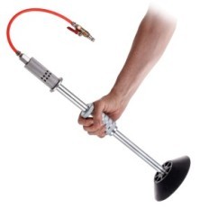 Pneumatic set for removing dents a slotworthy hammer to the car body