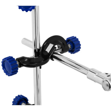 Support de laboratoire avec équipement, 3 anneaux, 3 supports.