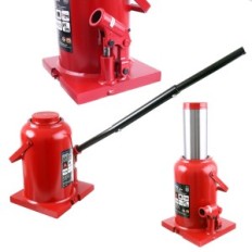 Hydraulische hydress 50 ton grote rode fles links