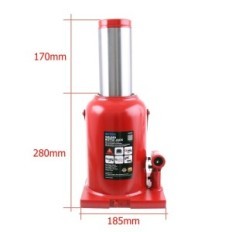 Hydraulische Hydress 50 Tonne große rote Flasche links links