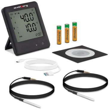 Gravador de temperatura Termômetro range -40 a 125c micro USB LCD IP54