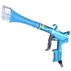 Washing gun for washing cleaning upholstery two nozzles brush