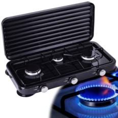 Copertura copiatura del gas turistico Camping 3 Bruciatore 2x2,2KW 1x1.1kw