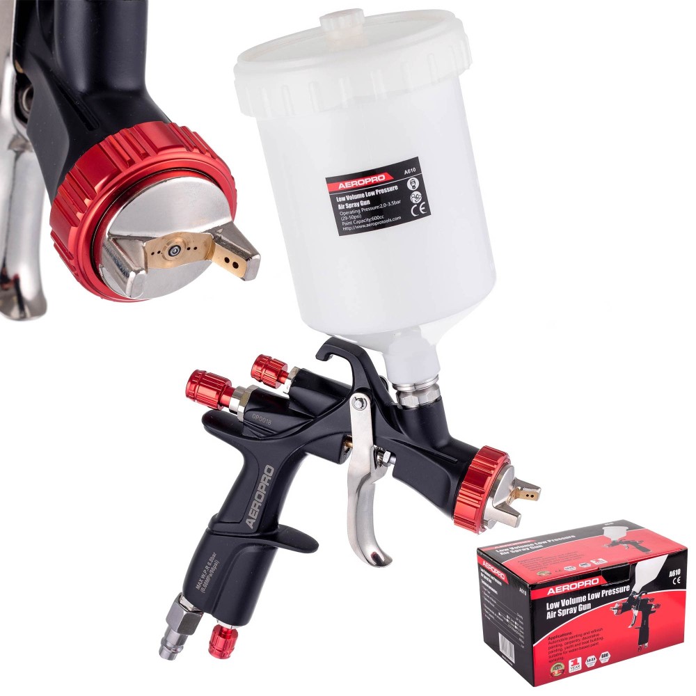 Pistolet pistolet Pique-nique 1,3 mm LVLP AEROPRO Buse pour la peinture A610 85-110L / min