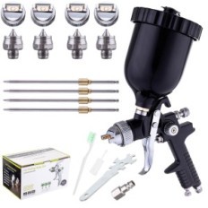 4x pistolet pistolet HVLP 1.4 1,7 2,0 2,5 mm pour la peinture noire