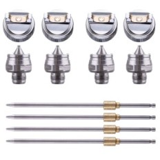 4x pistolet pistolet HVLP 1.4 1,7 2,0 2,5 mm pour la peinture noire