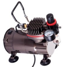 Aerograph compressor. Tehokas kompressori. Pieni hiljainen vuoto 23L / min