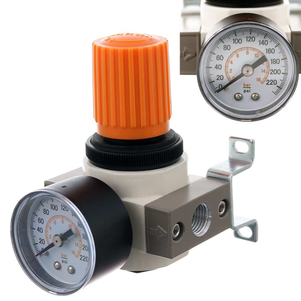 Air reducer with 1/4 pressure gauge for compressor