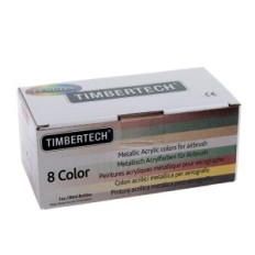 Kovinske akrilne barve za 8x 30ml Timbertech Aerografi 8x