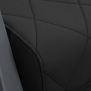 Gabbiano Bruno Barbersessel mit Graphitgestell Schwarz — Detailaufnahme Sitz
