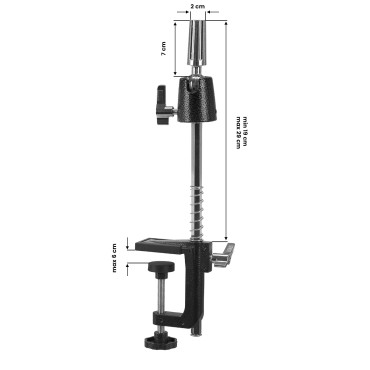 Gabbiano 41 Friseurkopf-Halterung Ständer — Vorderansicht