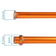 AAC030 Tubo da 6 mm 30 cm con cappucci per una presidenza