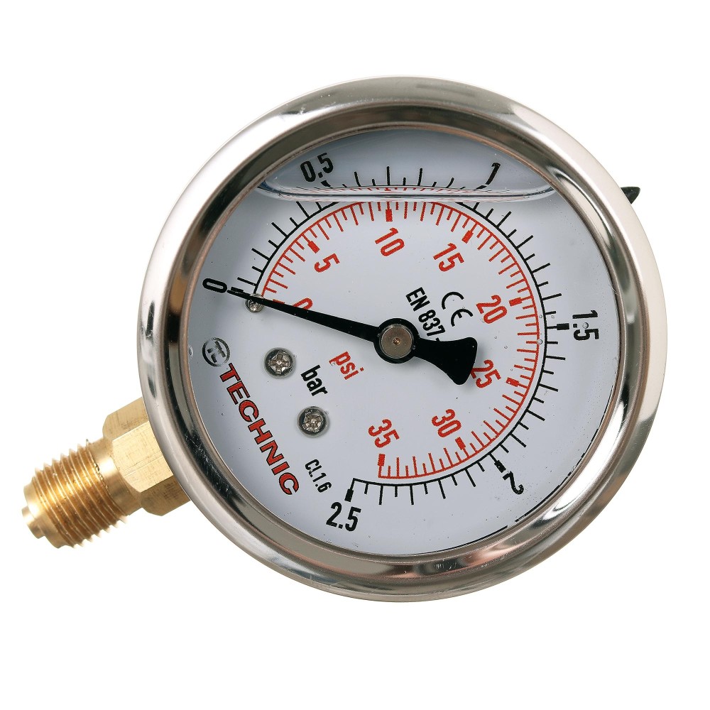 Suctometer Ductal de Medidor de Pressão Glicerina 63mm 0-2.5 Bar Thread 1/4 "