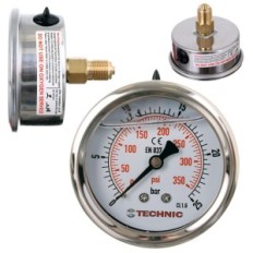 Glicerino slėgio matuoklis Kalimtakerinis mikrometras 63mm 0-25 Baro sriegis 1/4 "Galinis