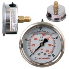 Hydraulisk måle Glicerin ductile Menometer 63mm 0-40 Bar 1/4 "