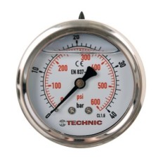 Hydraulisk måle Glicerin ductile Menometer 63mm 0-40 Bar 1/4 "
