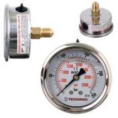 Glicerine Paineen mittaripainemittari 63 mm 0-250 bar Kierre 1/4 "Taka