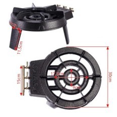 Gāzes krāsns taburete Liels čuguna deglis uz 11kg cilindra propāna / Butāna