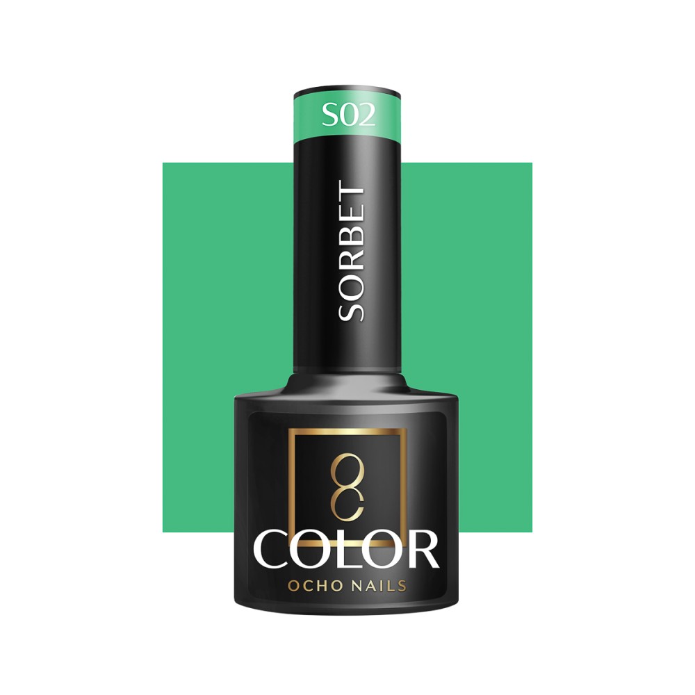 OCHO NAILS Hybridný lak na nechty Sorbet S02 - 5 g — pohľad spredu