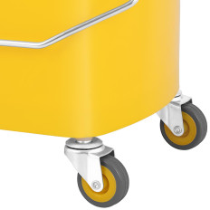 Schoonmaakwagen met mop borduurcontainer met scheidingswand 20 l