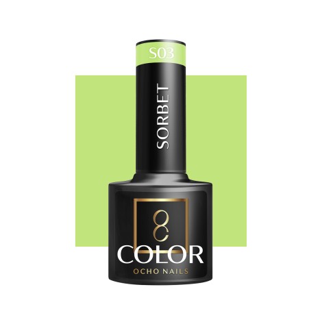 OCHO NAILS Hibridni lak za nohte Sorbet S03 - 5 g — sprednji pogled