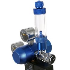 CO2 reduktor akvaariumile solenoidventiiliga ja mullide loenduriga