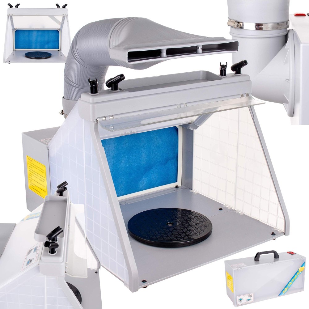 Kabine Modellering Maleri 4x Aerograph Holder LED Lighting