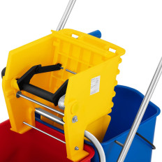 Videocartridge met persschermer voor MOP twee emmers 2 x 24 l