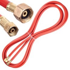 Propane Up308 10m hose to burner with nuts 3/8 "LH - W21,8x1 / 4" LH (large cylinder)