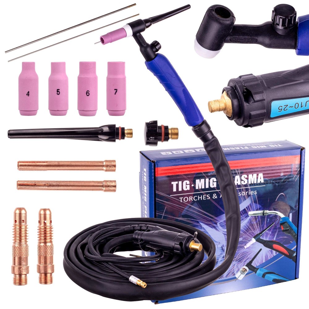 Držiak zvárania TIG Zdvih SR-17V 4M Ventilový kábel Plug 10-25 ZVALI