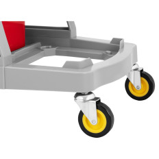 Footage Trolley med silkepress för platt mop två hinkar 2 x 20 l