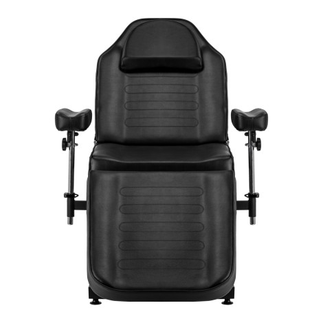 PRO INK 322F hydraulinen tatuointituoli musta — etuosa