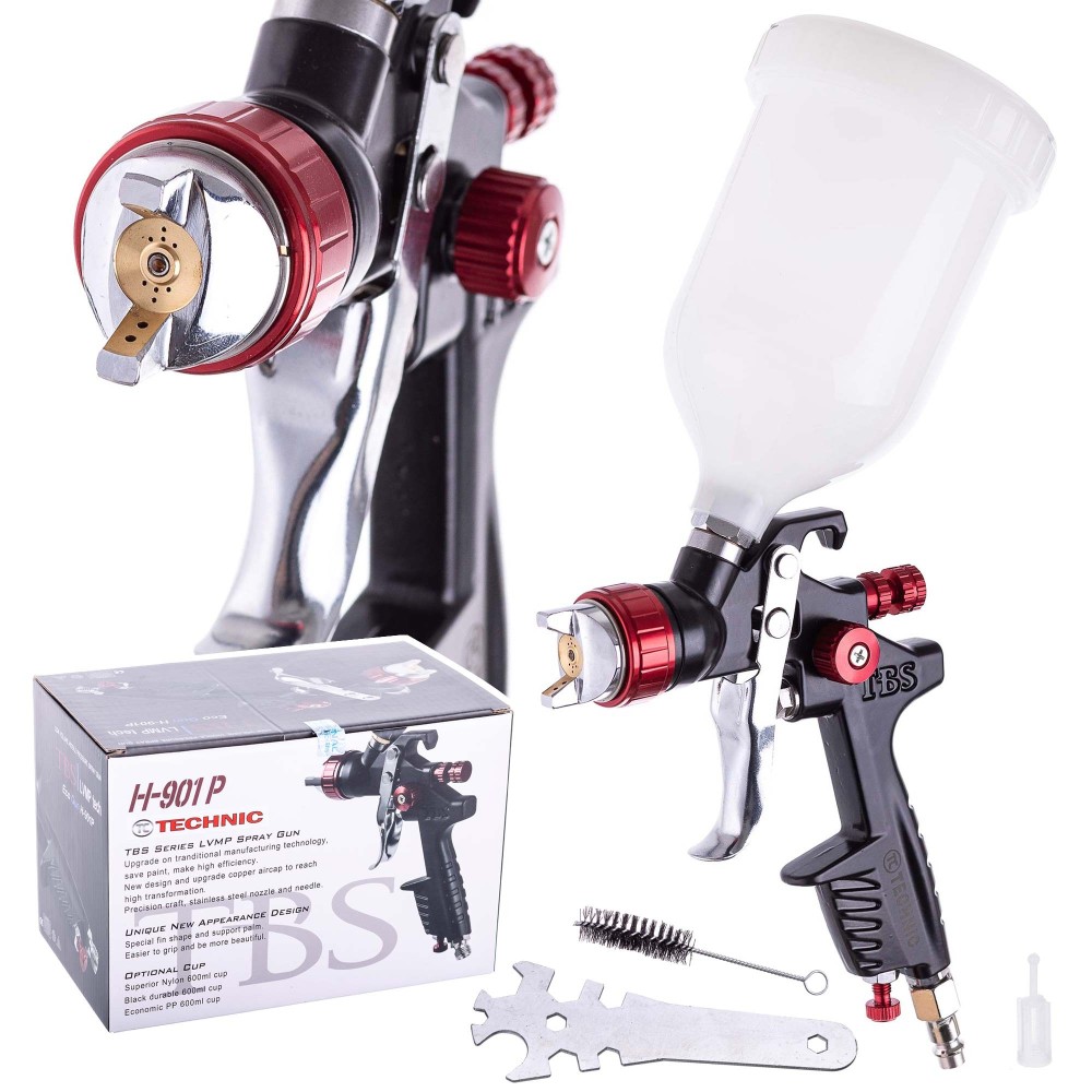 LVMP paint gun for painting nozzle 1.7mm 2-2.3bar painting 600ml