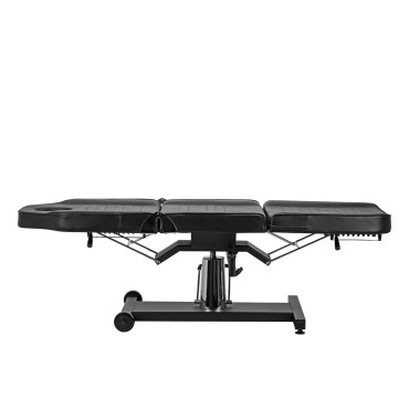 PRO INK 322F poltrona idraulica per tatuaggi nera — vista laterale