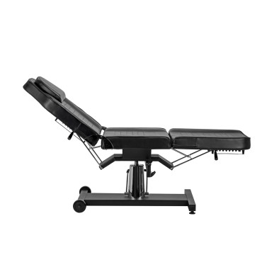 Fauteuil de tatouage hydraulique PRO INK 322F noir — vue latérale