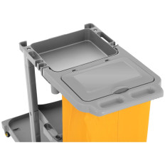 Carro de servicio con estantes con trapeador y bolsa para lavado + cubierta