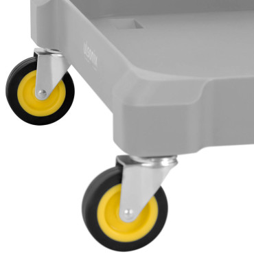 Carro de servicio con estantes con trapeador y bolsa para lavado + cubierta