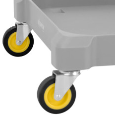 Carrello di servizio con ripiani con mop e borsa per lavaggio + copertura