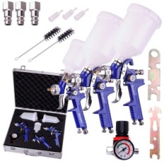 3x Painter Gun HVLP 0.8 1,4 1.7 Festés ALU Case Reducer