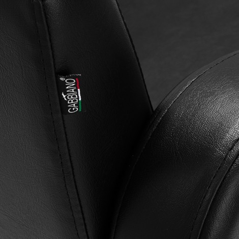 Gabbiano Friseurstuhl Sewilla Schwarz — Detailaufnahme Etikett