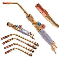 Burner ZW-06 Propane / Oxygen for hard soldering, 4 replaceable cap