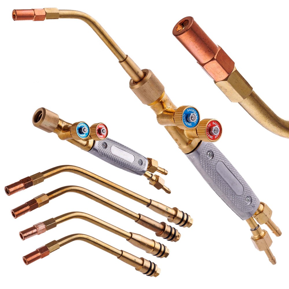 Burner ZW-06 Propane / Oxygen for hard soldering, 4 replaceable cap