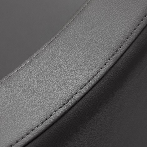Fauteuil de coiffure Gabbiano Sewilla Gris avec base noire — gros plan surface